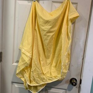 Vintage Alexis Yellow White Gingham Crib Toddler Sheet 28x52